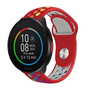 Strap-it Polar Pacer sport band (rood/kleurrijk)