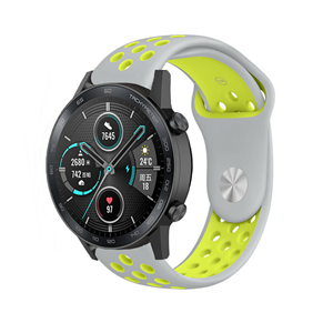 Strap-it Honor Magic Watch 2 sport band (grijs geel)