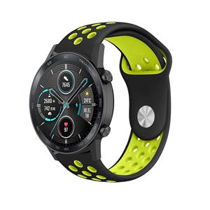 Strap-it Honor Magic Watch 2 sport band (zwart/geel)