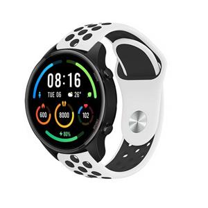Strap-it Xiaomi Mi Watch sport band (wit/zwart)