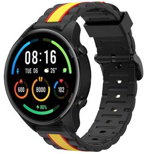 Strap-it Xiaomi Mi Watch Special Edition band (zwart/geel)