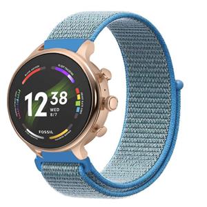 Strap-it Fossil Gen 6 (42mm) nylon band (blauw)