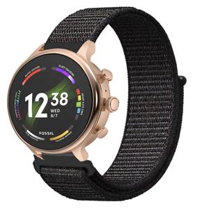 Strap-it Fossil Gen 6 (42mm) nylon band (zwart)