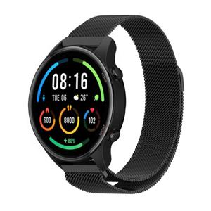 Strap-it Xiaomi Mi Watch Milanese band (zwart)