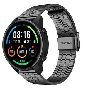 Strap-it Xiaomi Mi Watch roestvrij stalen band (zwart)