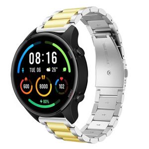 Strap-it Xiaomi Mi Watch stalen band (zilver/goud)