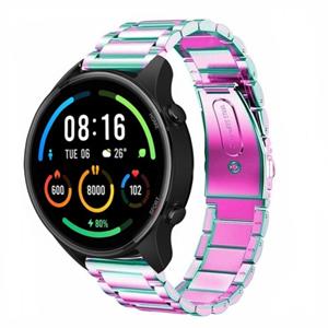 Strap-it Xiaomi Mi Watch stalen band (regenboog)