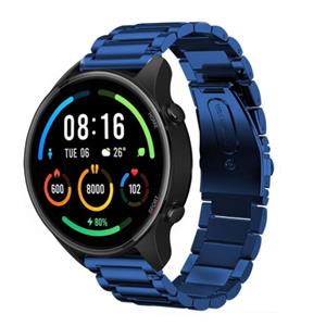 Strap-it Xiaomi Mi Watch stalen band (blauw)