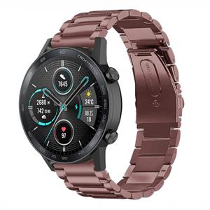 Strap-it Honor Magic Watch 2 stalen band (brons-goud)
