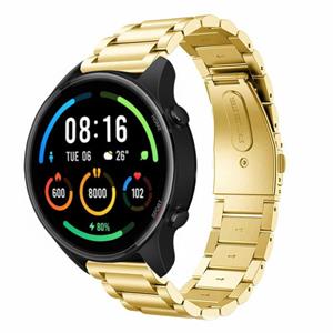 Strap-it Xiaomi Mi Watch stalen band (goud)