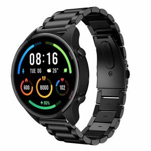 Strap-it Xiaomi Mi Watch stalen band (zwart)