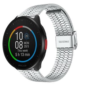 Strap-it Polar Pacer roestvrij stalen band (zilver)