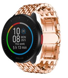 Strap-it Polar Pacer stalen draak band (rosé goud)