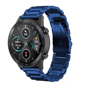 Strap-it Honor Magic Watch 2 stalen band (blauw)