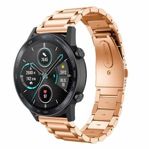 Strap-it Honor Magic Watch 2 stalen band (rosé goud)