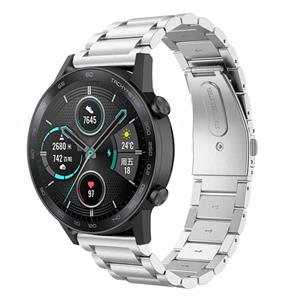 Strap-it Honor Magic Watch 2 stalen band (zilver)