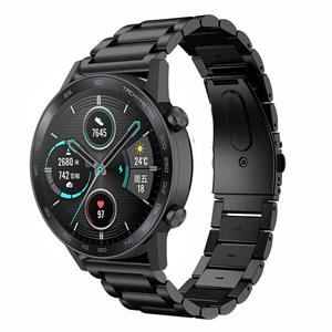 Strap-it Honor Magic Watch 2 stalen band (zwart)