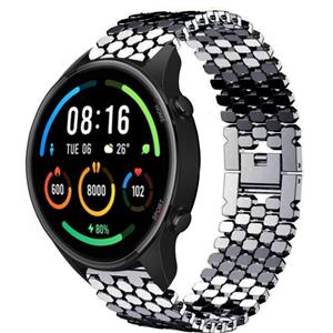 Strap-it Xiaomi Mi Watch stalen vis band (zwart)