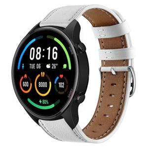 Strap-it Xiaomi Mi Watch bandje leer (wit)