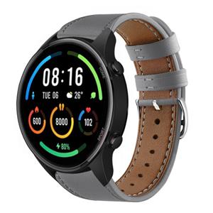 Strap-it Xiaomi Mi Watch bandje leer (grijs)