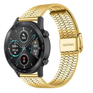 Strap-it Honor Magic Watch 2 roestvrij stalen band (goud)