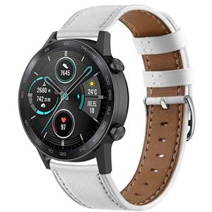 Strap-it Honor Magic Watch 2 bandje leer (wit)