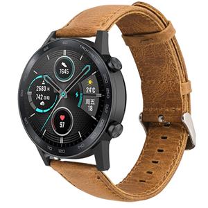 Strap-it Honor Magic Watch 2 leren bandje (bruin)