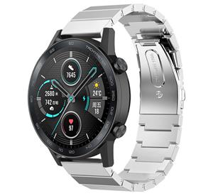 Strap-it Honor Magic Watch 2 metalen bandje (zilver)