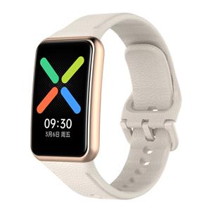 Strap-it Oppo Watch Free siliconen bandje (zandwit)
