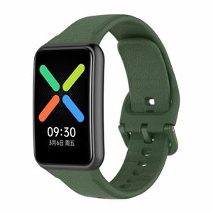 Strap-it Oppo Watch Free siliconen bandje (donkergroen)