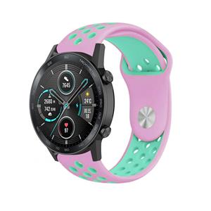 Strap-it Honor Magic Watch 2 sport band (roze/aqua)