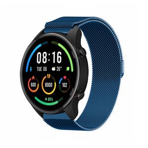 Strap-it Xiaomi Mi Watch Milanese band (blauw)