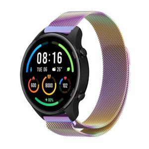 Strap-it Xiaomi Mi Watch Milanese band (regenboog)