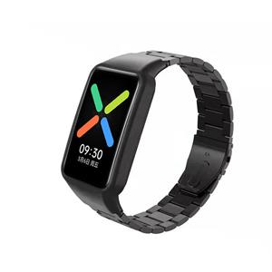 Strap-it Oppo Watch Free stalen bandje (zwart)
