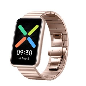 Strap-it Oppo Watch Free metalen bandje (rosé goud)