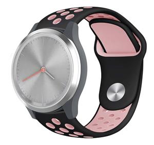 Strap-it Garmin Vivomove 3s sport band - 39mm - zwart/roze