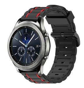 Strap-it Samsung Gear S3 sport gesp band (zwart/rood)