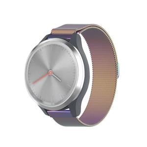 Strap-it Garmin Vivomove 3s Milanese band - 39mm - regenboog