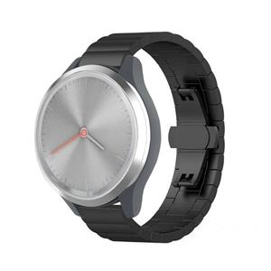 Strap-it Garmin Vivomove 3s metalen band - 39mm - zwart