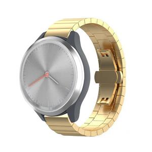 Strap-it Garmin Vivomove 3s metalen band - 39mm - goud