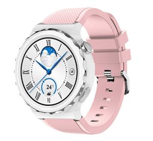 Strap-it Huawei Watch GT 3 Pro 43mm siliconen bandje (lichtroze)