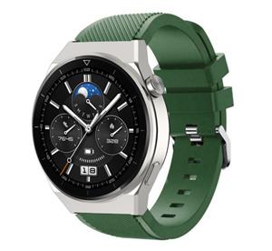 Strap-it Huawei Watch GT 3 Pro 46mm siliconen bandje (legergroen)