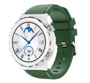 Strap-it Huawei Watch GT 3 Pro 43mm siliconen bandje (legergroen)
