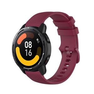 Strap-it Xiaomi Watch S1 luxe siliconen bandje (donkerrood)