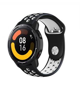 Strap-it Xiaomi Watch S1 sport band (zwart/wit)