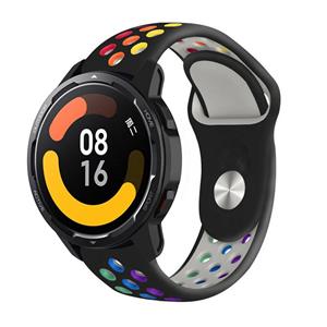 Strap-it Xiaomi Watch S1 sport band (zwart kleurrijk)