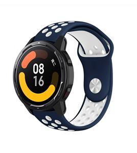 Strap-it Xiaomi Watch S1 sport band (blauw/wit)