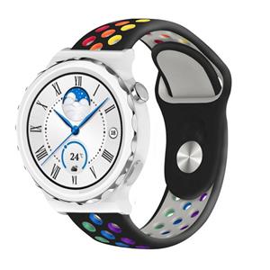 Strap-it Huawei Watch GT 3 Pro 43mm sport band (zwart/kleurrijk)