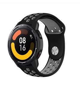 Strap-it Xiaomi Watch S1 sport band (zwart/grijs)
