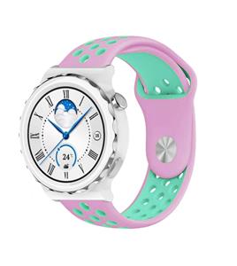 Strap-it Huawei Watch GT 3 Pro 43mm sport band (roze/aqua)